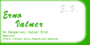 erno valner business card