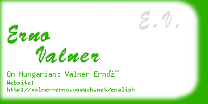 erno valner business card